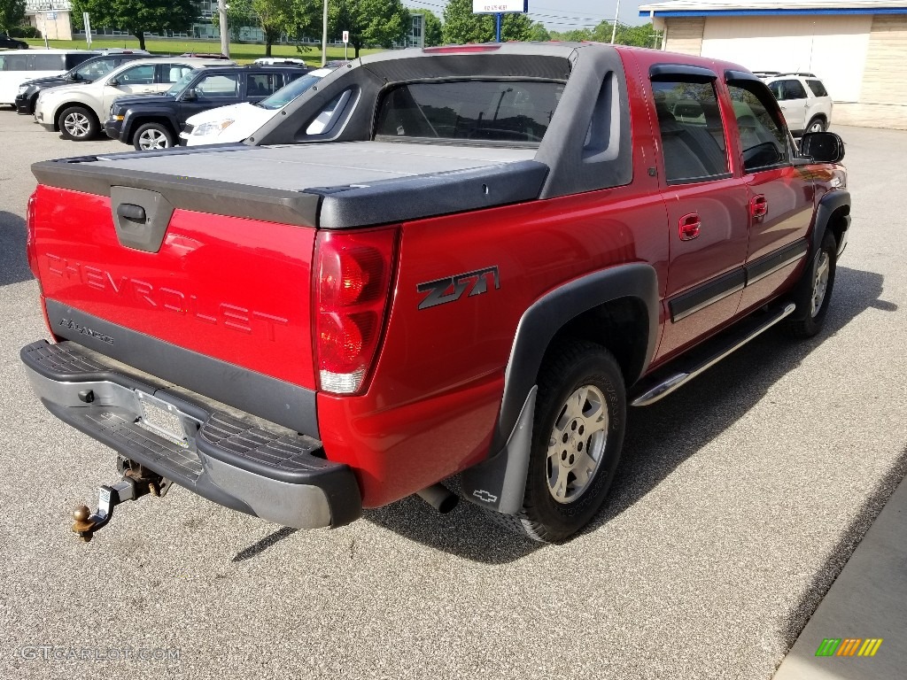 2005 Avalanche Z71 4x4 - Sport Red Metallic / Gray/Dark Charcoal photo #6