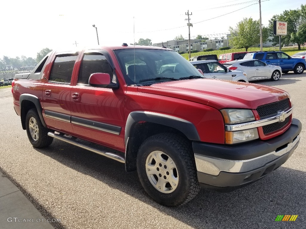 2005 Avalanche Z71 4x4 - Sport Red Metallic / Gray/Dark Charcoal photo #7