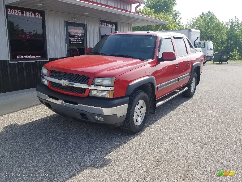 2005 Avalanche Z71 4x4 - Sport Red Metallic / Gray/Dark Charcoal photo #9