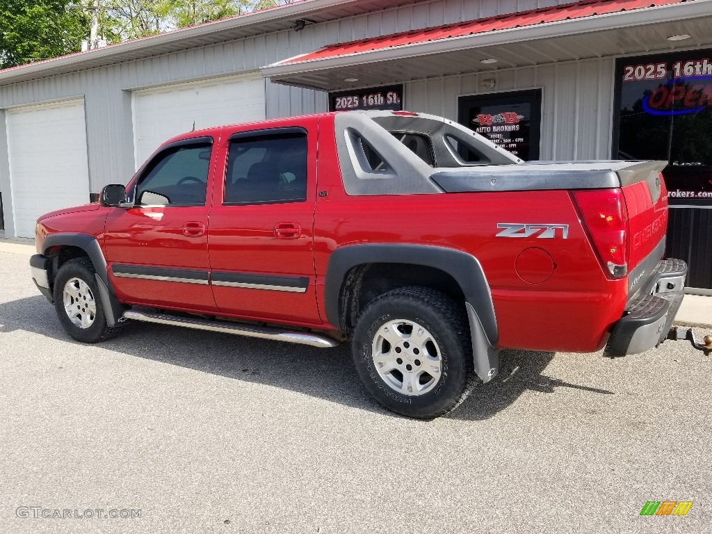 2005 Avalanche Z71 4x4 - Sport Red Metallic / Gray/Dark Charcoal photo #28