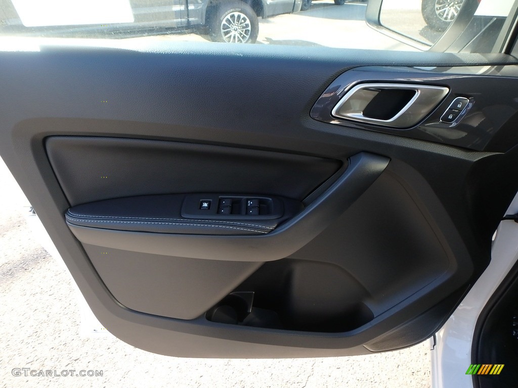 2019 Ford Ranger Lariat SuperCrew 4x4 Ebony Door Panel Photo #133405379