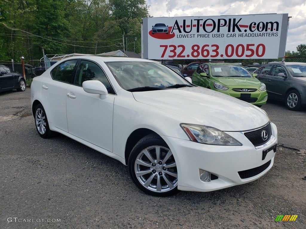 2006 IS 250 AWD - Crystal White / Black photo #2