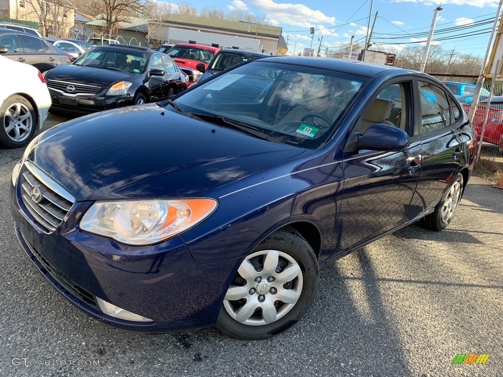 2008 Elantra GLS Sedan - Regatta Blue Metallic / Beige photo #2