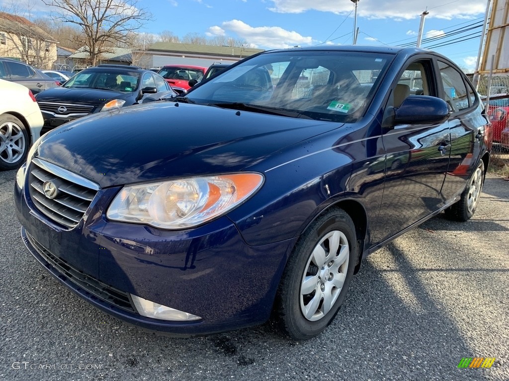 2008 Elantra GLS Sedan - Regatta Blue Metallic / Beige photo #3