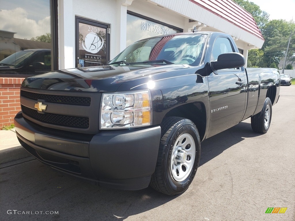 2008 Silverado 1500 Work Truck Regular Cab - Black / Dark Titanium photo #2