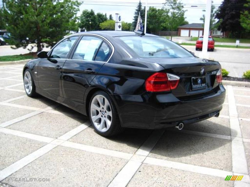 2007 3 Series 335i Sedan - Jet Black / Terra/Black Dakota Leather photo #6