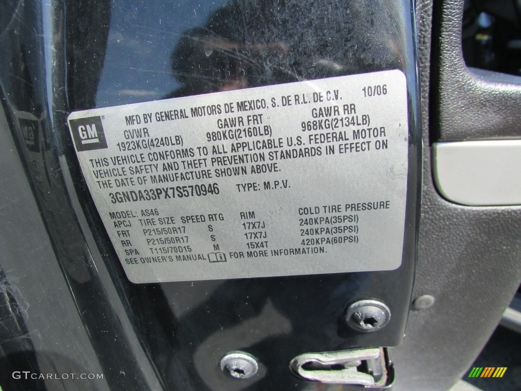 2007 HHR LT - Black / Ebony Black photo #29