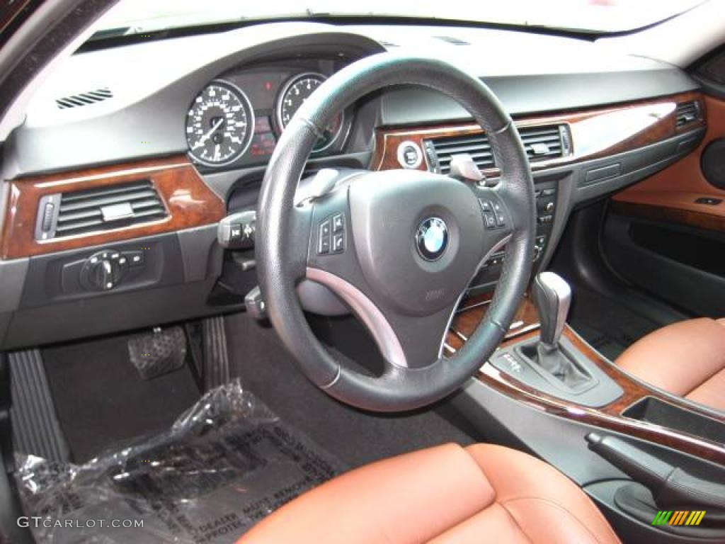2007 3 Series 335i Sedan - Jet Black / Terra/Black Dakota Leather photo #13