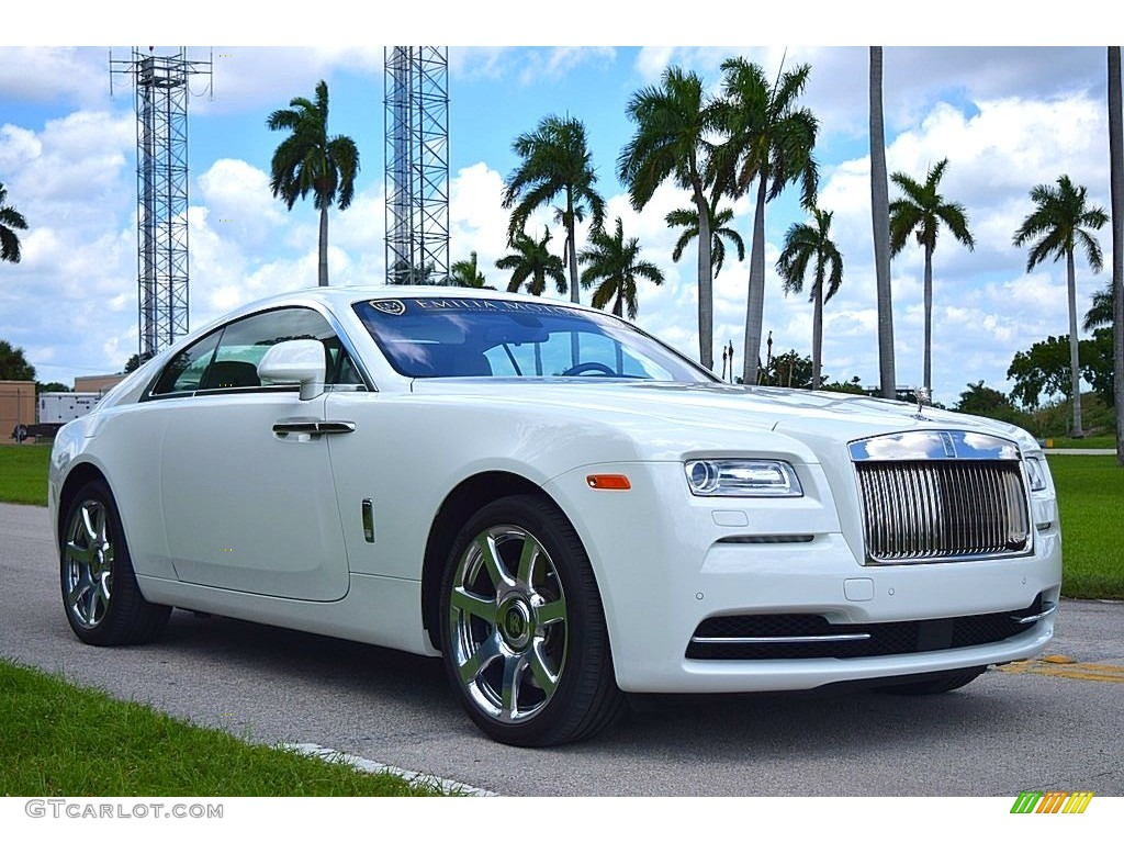 English White 2014 Rolls-Royce Wraith Standard Wraith Model Exterior Photo #133418046