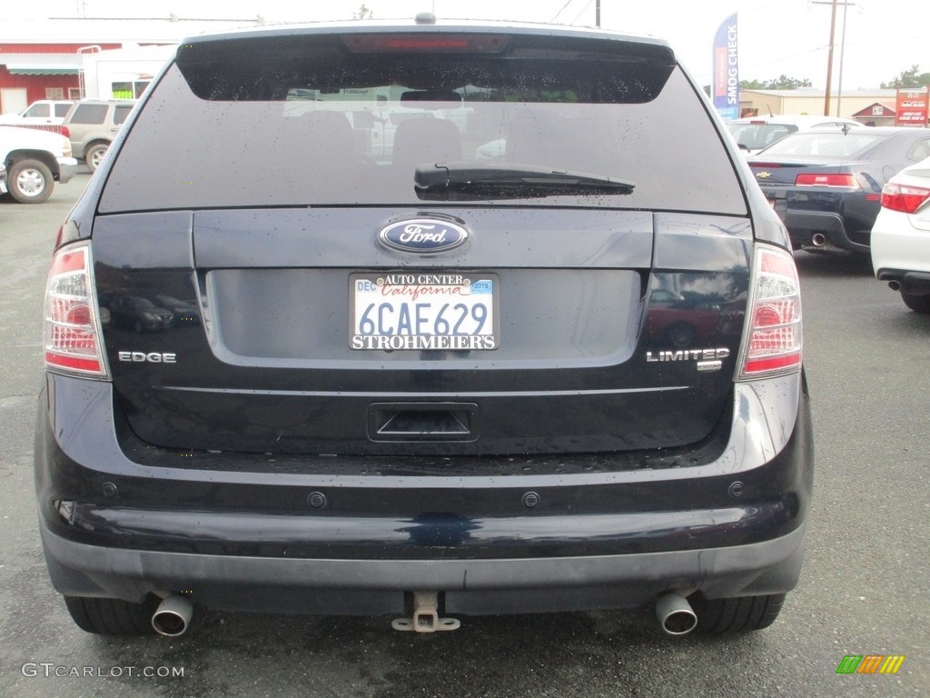 2008 Edge Limited AWD - Dark Ink Blue Metallic / Camel photo #6