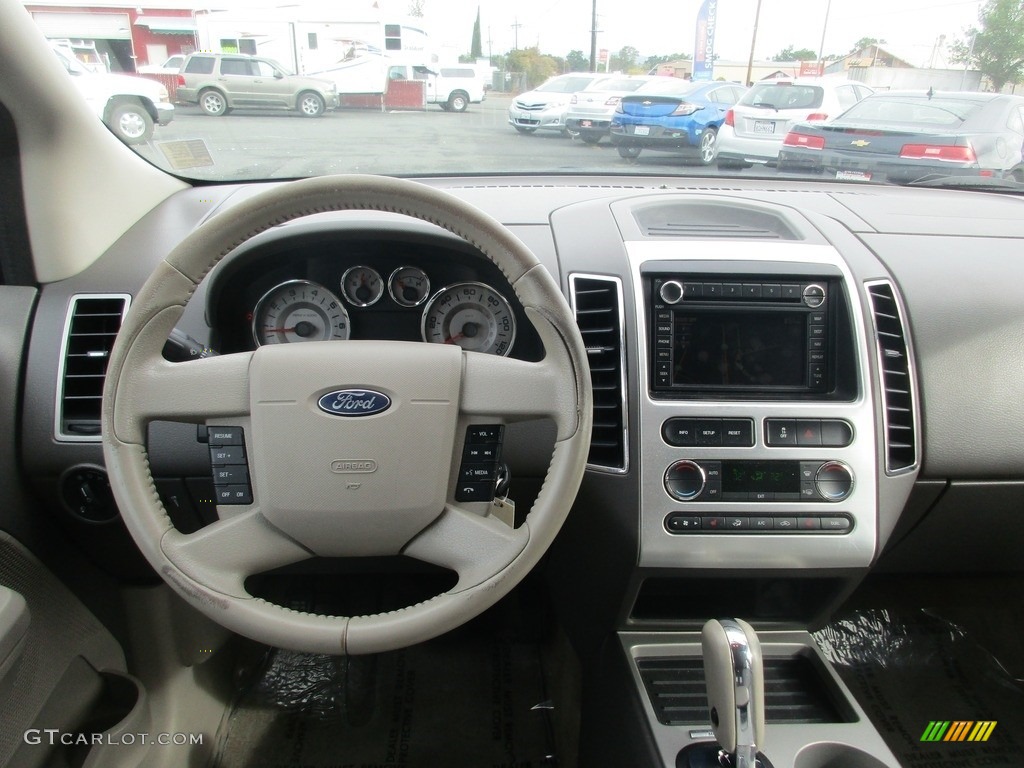 2008 Edge Limited AWD - Dark Ink Blue Metallic / Camel photo #10