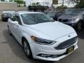 2017 Oxford White Ford Fusion Hybrid SE  photo #3