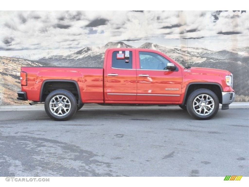 2014 Sierra 1500 SLT Double Cab 4x4 - Fire Red / Cocoa/Dune photo #2