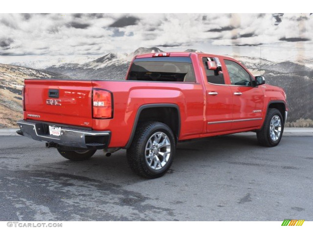 2014 Sierra 1500 SLT Double Cab 4x4 - Fire Red / Cocoa/Dune photo #3