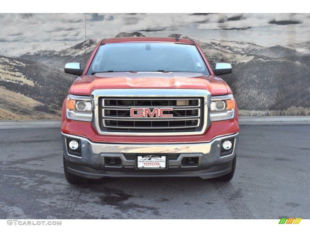 2014 Sierra 1500 SLT Double Cab 4x4 - Fire Red / Cocoa/Dune photo #4