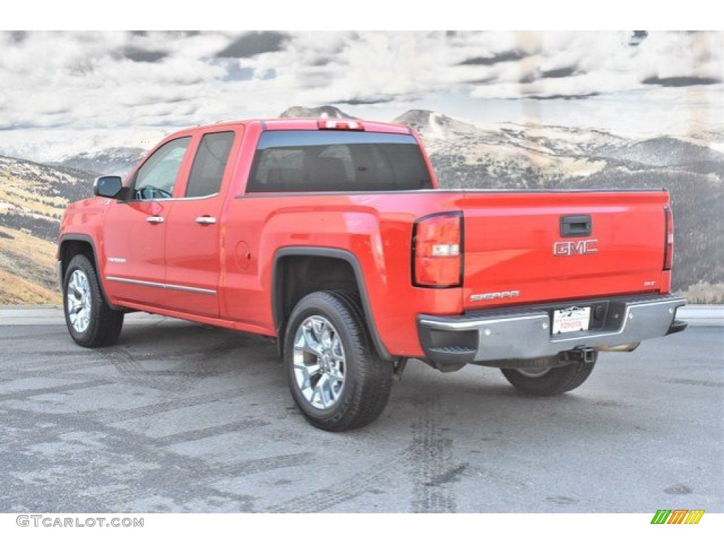 2014 Sierra 1500 SLT Double Cab 4x4 - Fire Red / Cocoa/Dune photo #7