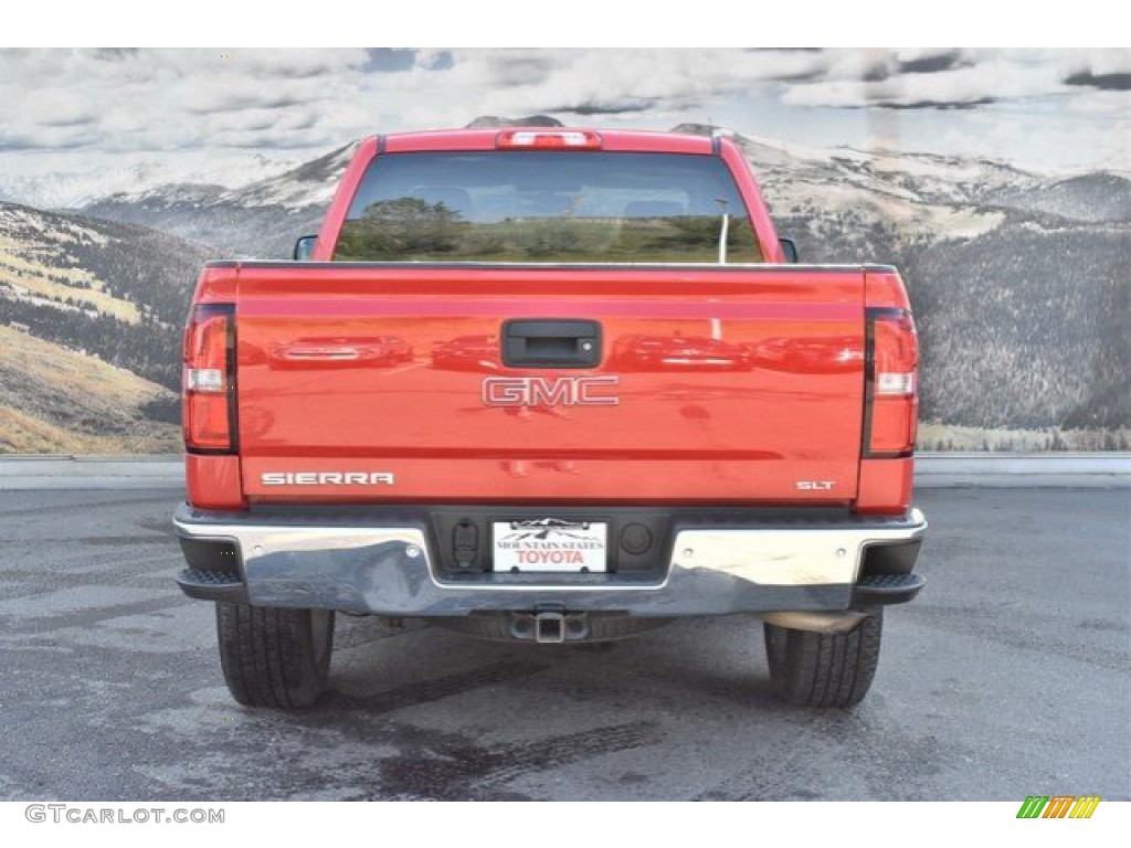 2014 Sierra 1500 SLT Double Cab 4x4 - Fire Red / Cocoa/Dune photo #8