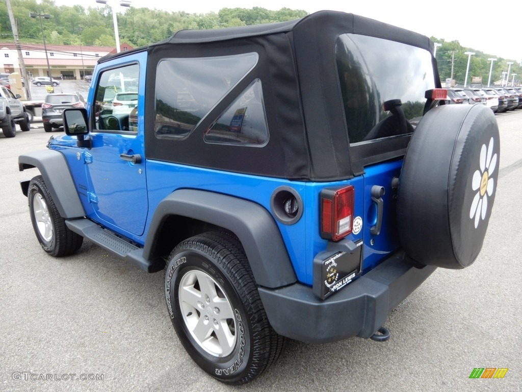 2015 Wrangler Sport 4x4 - Hydro Blue Pearl / Black photo #3