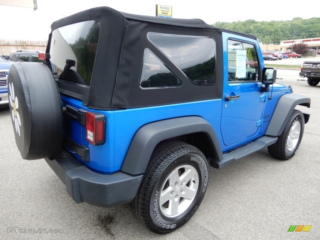 2015 Wrangler Sport 4x4 - Hydro Blue Pearl / Black photo #6