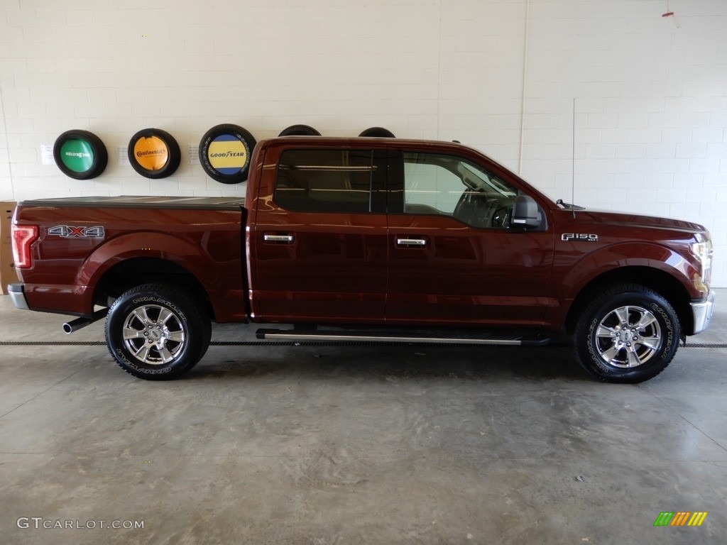 2015 F150 XLT SuperCrew 4x4 - Bronze Fire Metallic / Medium Light Camel photo #3