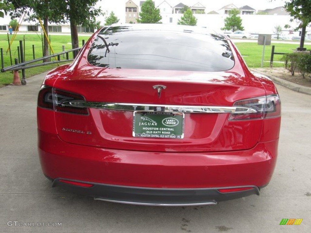 2015 Model S 90D - Red Multi-Coat / Grey photo #6