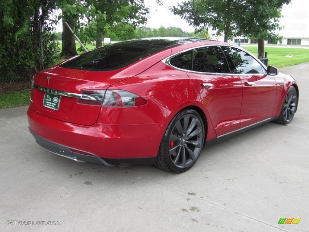 2015 Model S 90D - Red Multi-Coat / Grey photo #12