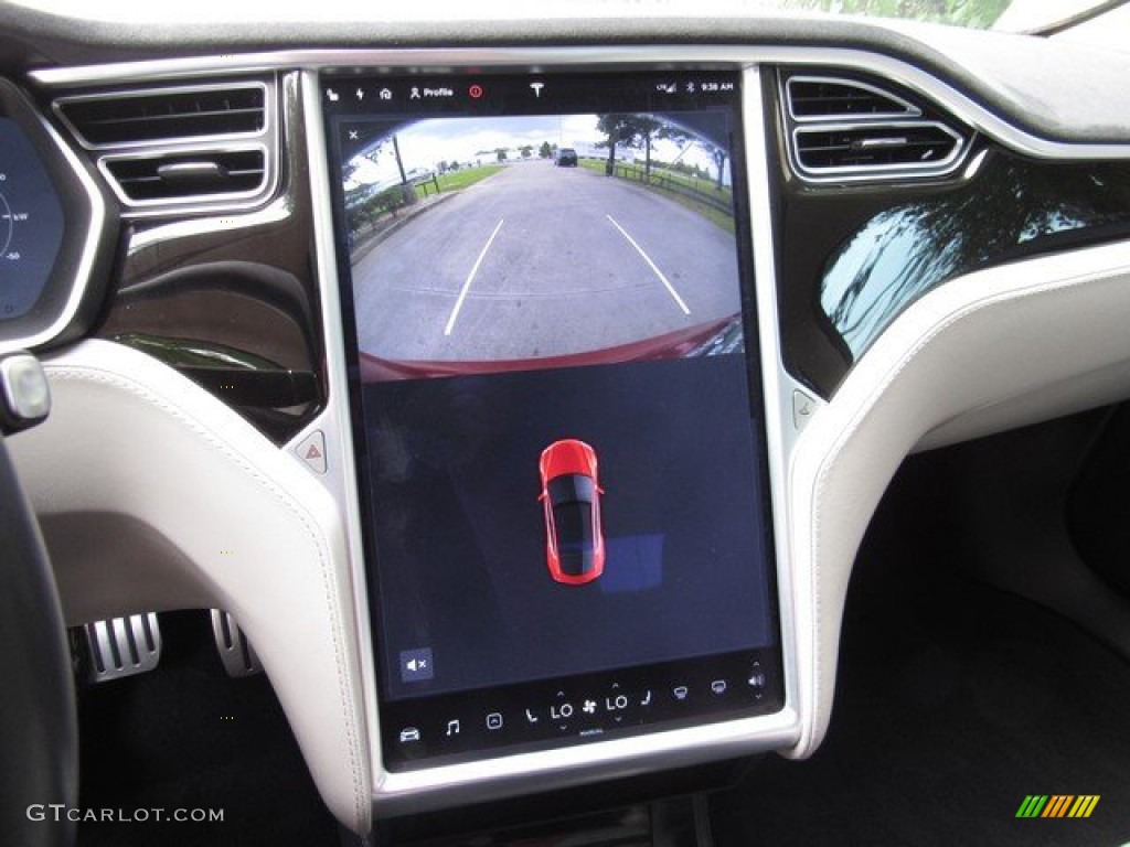 2015 Model S 90D - Red Multi-Coat / Grey photo #31