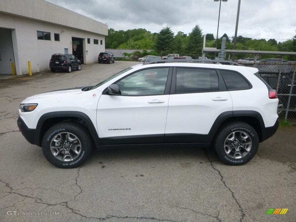 Bright White 2019 Jeep Cherokee Trailhawk 4x4 Exterior Photo #133451868