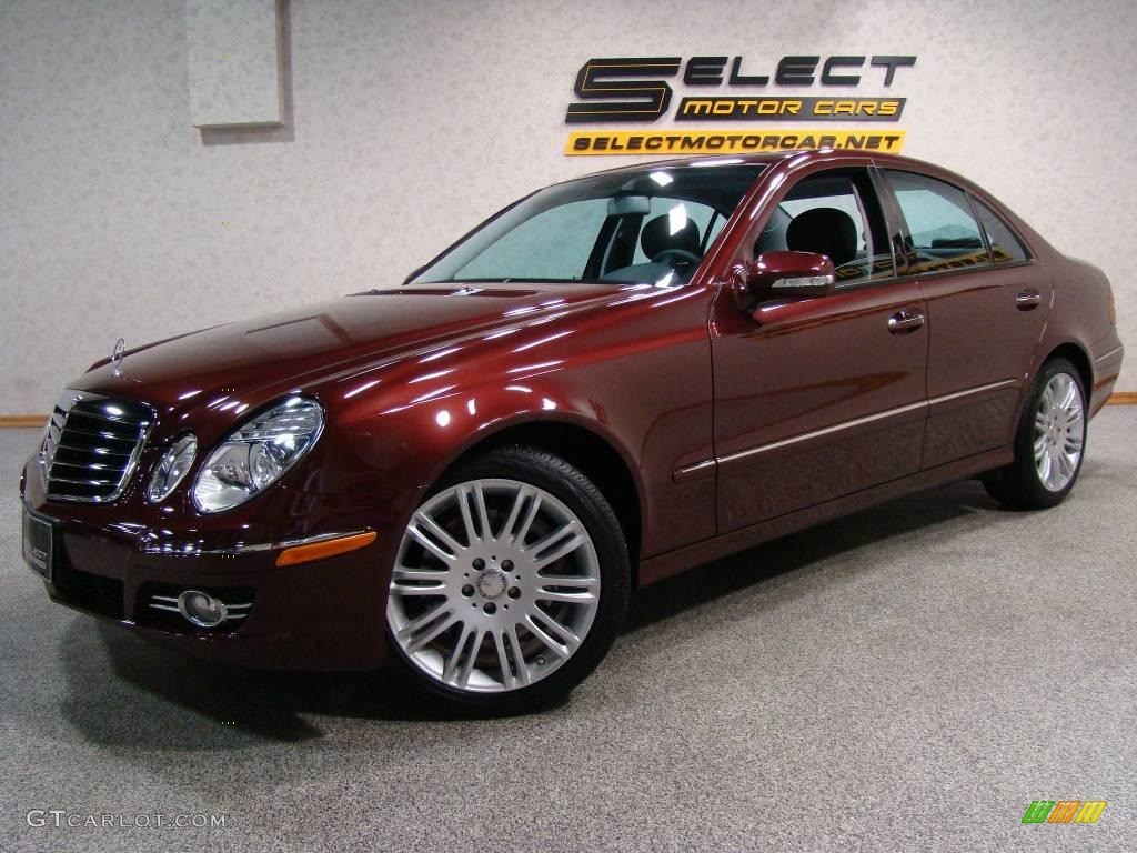 2008 E 350 4Matic Sedan - Barolo Red Metallic / Black photo #1