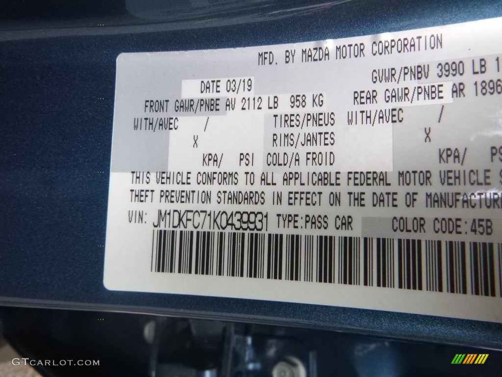 2019 Mazda CX-3 Touring AWD Color Code Photos