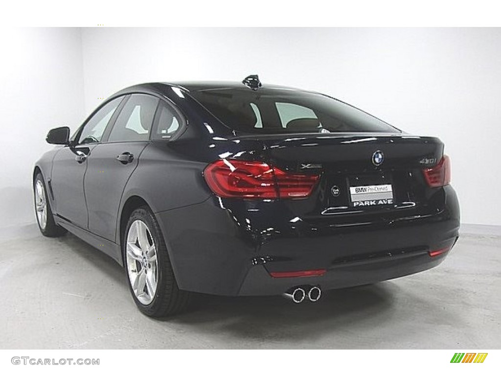 2019 4 Series 430i xDrive Gran Coupe - Carbon Black Metallic / Cognac photo #2