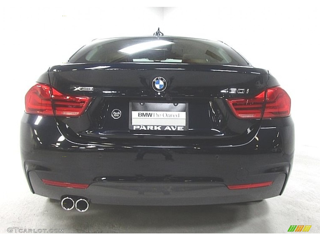2019 4 Series 430i xDrive Gran Coupe - Carbon Black Metallic / Cognac photo #3