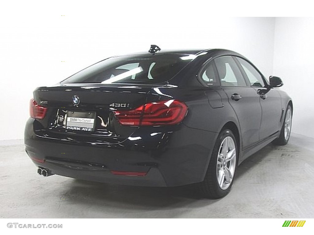 2019 4 Series 430i xDrive Gran Coupe - Carbon Black Metallic / Cognac photo #4