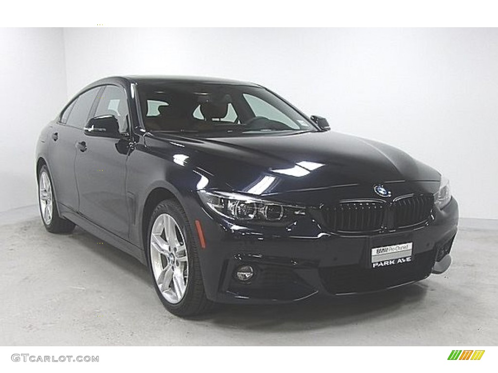 2019 4 Series 430i xDrive Gran Coupe - Carbon Black Metallic / Cognac photo #5