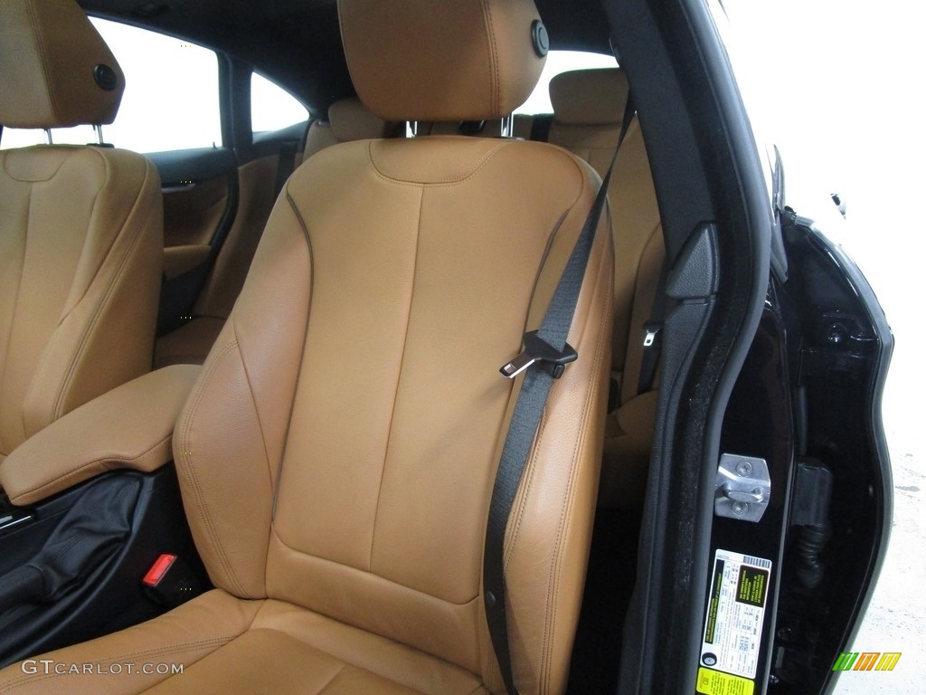 2019 4 Series 430i xDrive Gran Coupe - Carbon Black Metallic / Cognac photo #8