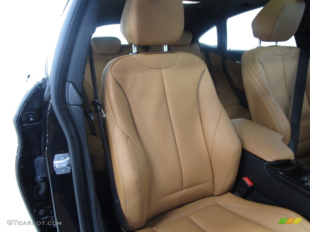 2019 4 Series 430i xDrive Gran Coupe - Carbon Black Metallic / Cognac photo #14
