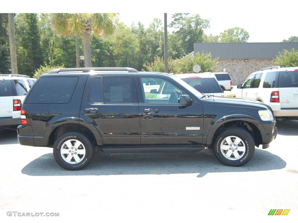 2008 Explorer XLT 4x4 - Black / Black/Stone photo #12