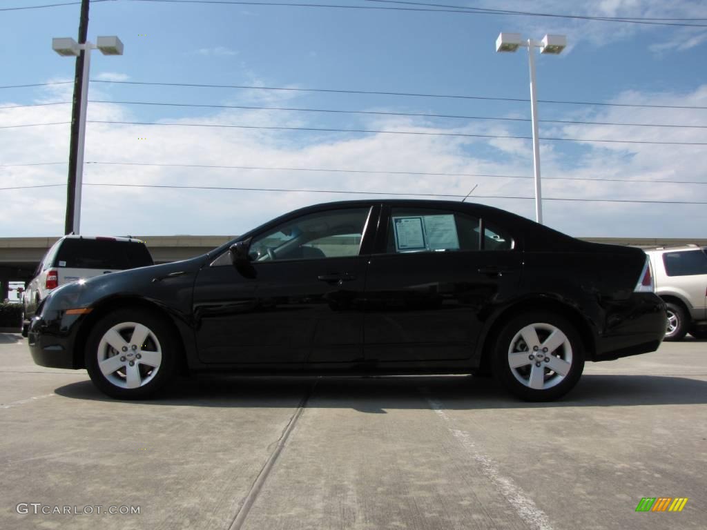 2008 Fusion SE V6 - Black Ebony / Medium Light Stone photo #4