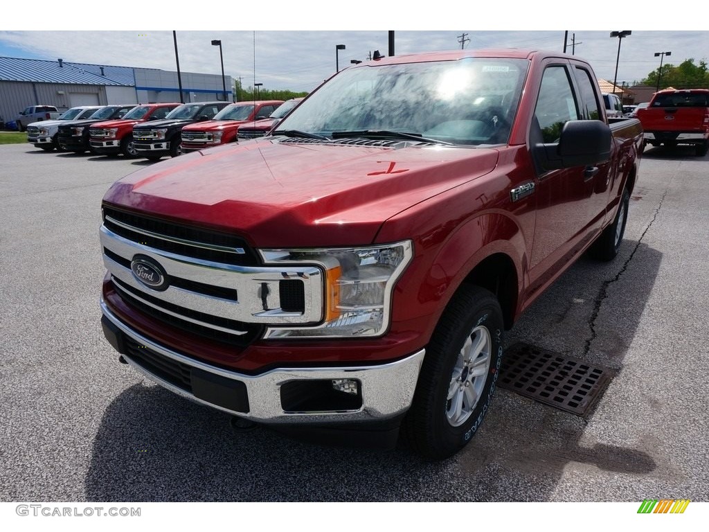 2019 F150 XLT SuperCab 4x4 - Ruby Red / Earth Gray photo #1