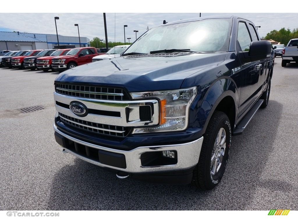 2019 F150 XLT SuperCab 4x4 - Blue Jeans / Earth Gray photo #1