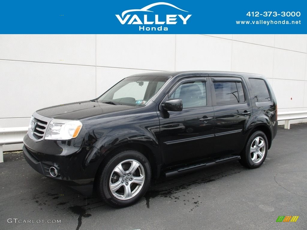 2015 Pilot EX 4WD - Crystal Black Pearl / Gray photo #1