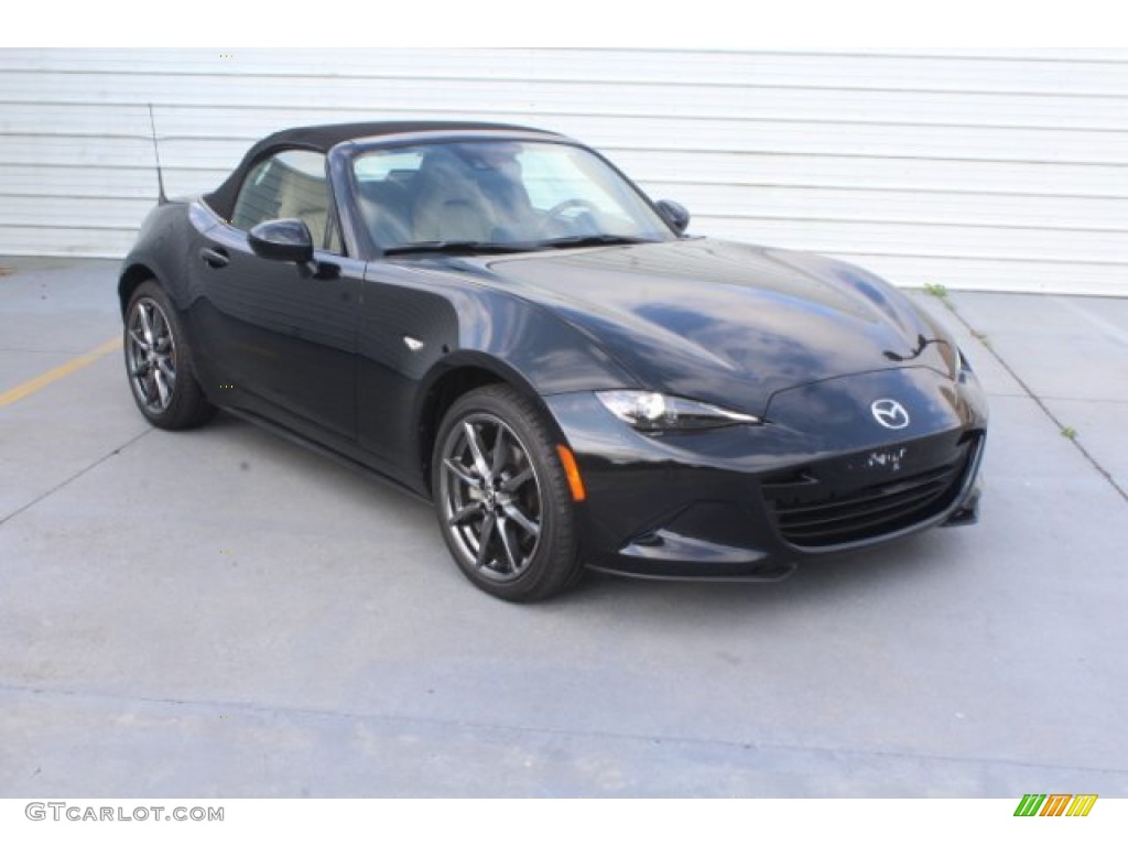 2016 MX-5 Miata Grand Touring Roadster - Jet Black Mica / Sport Tan photo #2