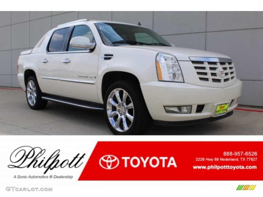 2008 Escalade EXT AWD - White Diamond / Ebony photo #1