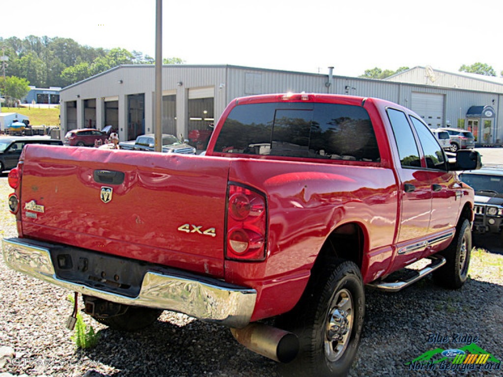 2008 Ram 2500 SLT Quad Cab 4x4 - Flame Red / Medium Slate Gray photo #3