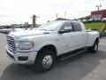 Pearl White 2019 Ram 3500 Laramie Longhorn Mega Cab 4x4 Exterior