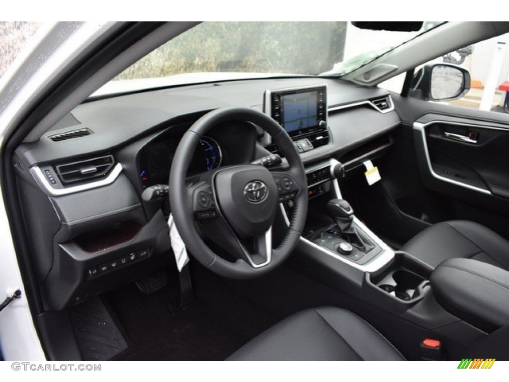 Black Interior 2019 Toyota RAV4 Limited AWD Hybrid Photo #133478114