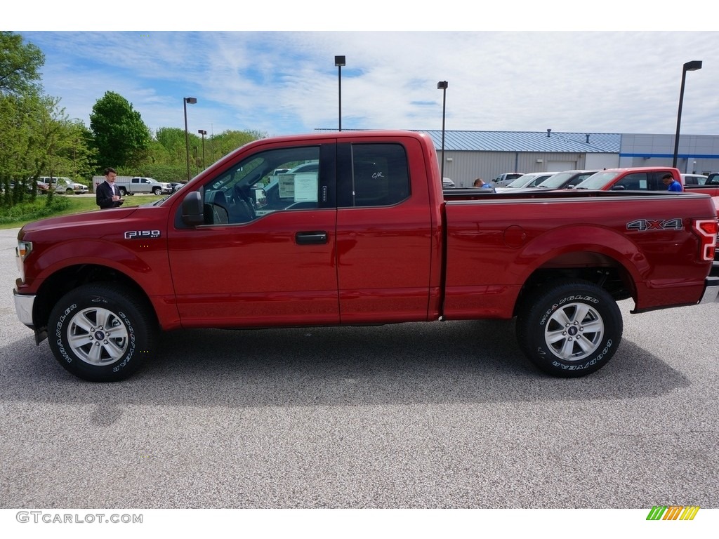 2019 F150 XLT SuperCab 4x4 - Ruby Red / Earth Gray photo #2