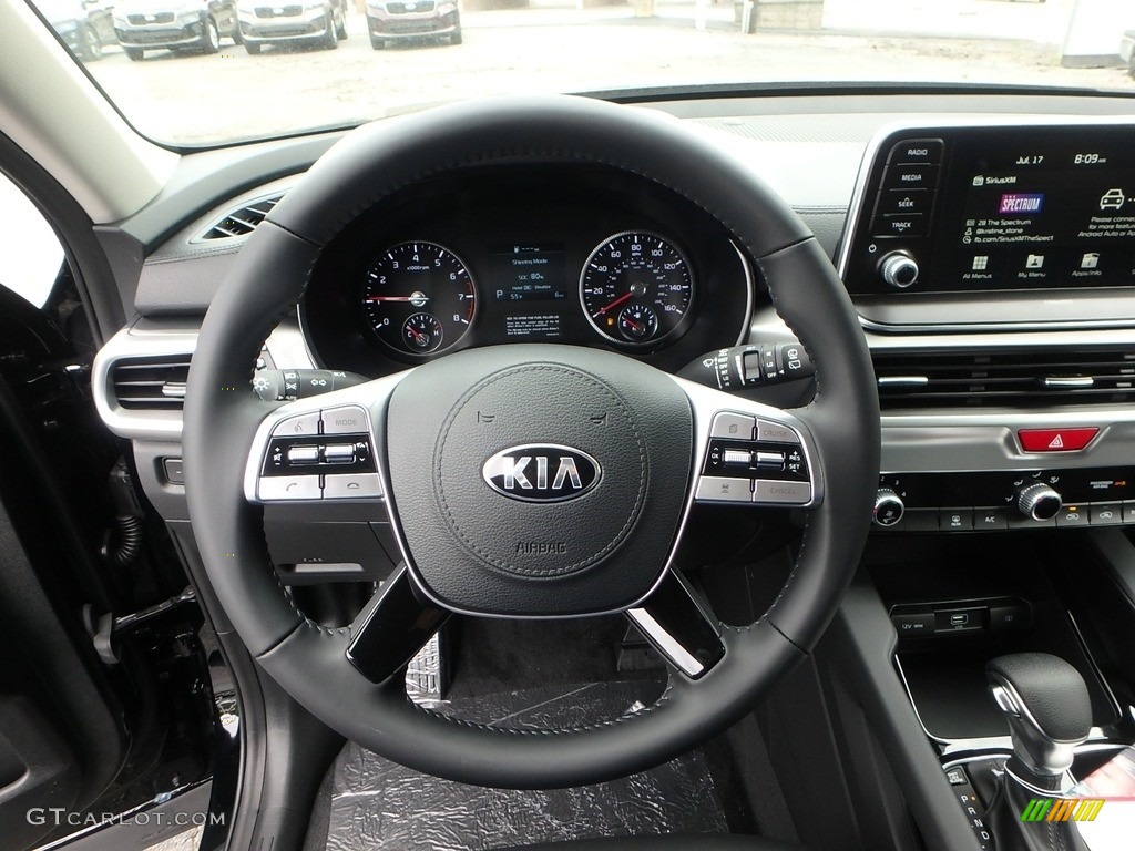 2020 Kia Telluride LX AWD Black Steering Wheel Photo #133480801