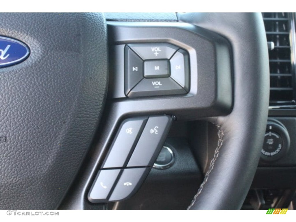 2019 Ford Expedition Limited Ebony Steering Wheel Photo #133486328