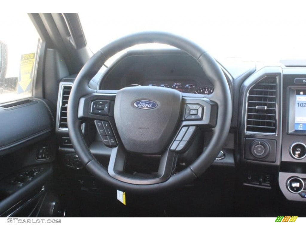 2019 Ford Expedition Limited Ebony Steering Wheel Photo #133486412